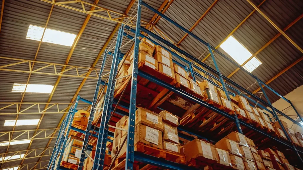 Stack of corrugated cardboard boxes
